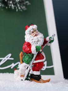 1pc Christmas Santa Claus Design Decoration Craft - Multicolor - View 2