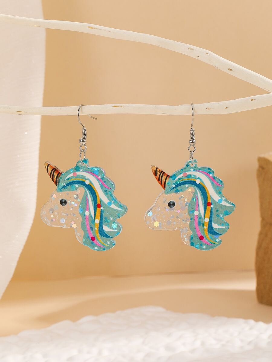 Bông tai thả kỳ lân - Nhiều màu - Xem 1