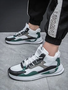 Hombres Zapatillas deportivas de color combinado con cordón delantero - Multicolor - Ver 1