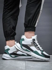 Hombres Zapatillas deportivas de color combinado con cordón delantero - Multicolor - Ver 2