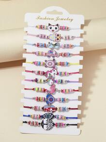 12pcs Cartoon Animal Decor Bracelet - Multicolor - View 1