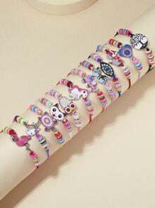 12pcs Cartoon Animal Decor Bracelet - Multicolor - View 2