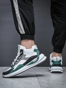 Hombres Zapatillas deportivas de color combinado con cordón delantero - Multicolor - Ver 3