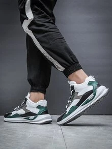 Hombres Zapatillas deportivas de color combinado con cordón delantero - Multicolor - Ver 4