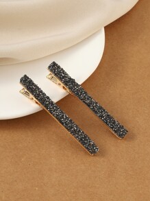 皇家2件装水钻装饰鳄鱼夹发夹，发饰，发卡，发爪夹，发饰，发夹 - 彩色 - 查看 1