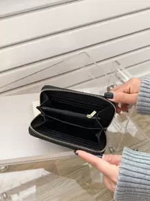 Crocodile Embossed Zipper Slim Portable Cash White-Collar Workers For Female College Work Business Commute Office For Anniversary For Couple For Birthday Gift On Valentine Day Gift Gift For Women Wallet Purse Wallet Long Wallet - Black - View 6