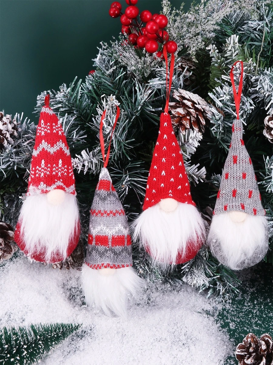 4pcs Cartoon Gnome Decoration - Multicolor - View 1