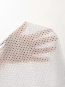 SHEIN VCAY 大碼雙色荷葉邊腰帶吊帶連衣裙