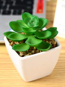 1入組人造盆栽植物 - 彩色 - 查看 2