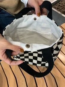 1 gói Túi đựng đồ ăn trưa họa tiết bàn cờ, Hộp đựng hộp đựng đồ ăn trưa di động ngoài trời - Nhiều màu - Xem 2