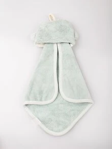 1pc Cartoon Penguin Embroidered Washcloth - Green - View 3