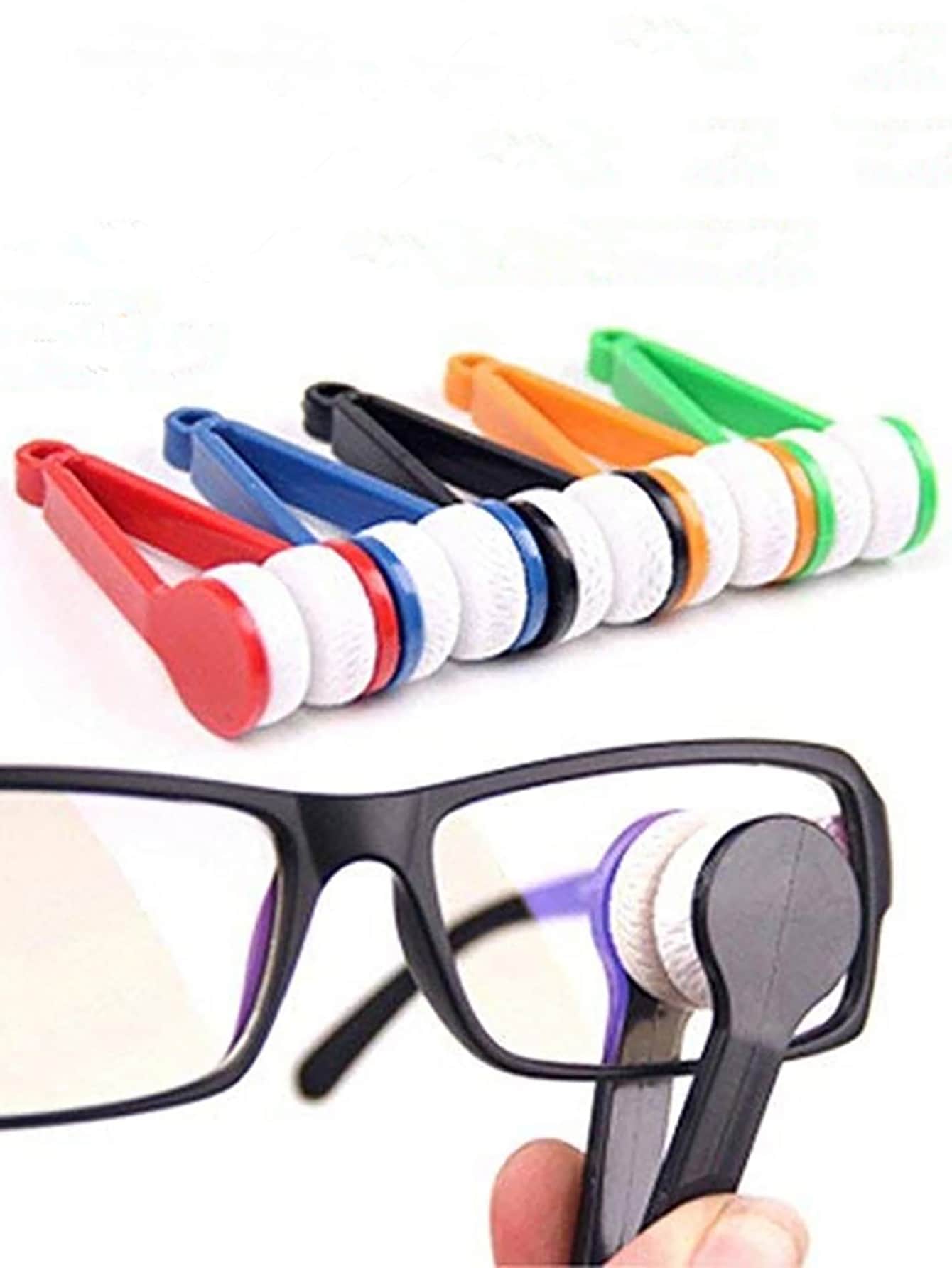 1pc Portable Random Color Mini Sun Glasses Cleaner Brush, Eyeglass Spectacles Cleaner, Eyeglass Brush Cleaning Tool,Kitchen,Bathroom,Home,Household Supplies - Multicolor - View 1