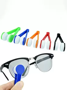 1入組便攜式迷你太陽鏡清潔刷眼鏡清潔劑眼鏡刷清潔工具 - 紅色 - 查看 4