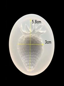 Khuôn silicon tự làm 1 cái thiết kế dâu tây - trắng - Xem 3