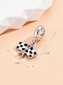 Alloy Checkered Pattern Flag DIY Pendant - Multicolor - View 3