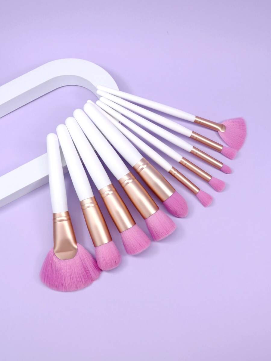 10支装化妆刷套装，化妆刷套装，化妆刷组合，化妆刷套装，全套化妆刷，化妆刷套装，全套化妆工具，刷子套装，化妆刷套装，化妆礼盒套装 - 白色 - 查看 1