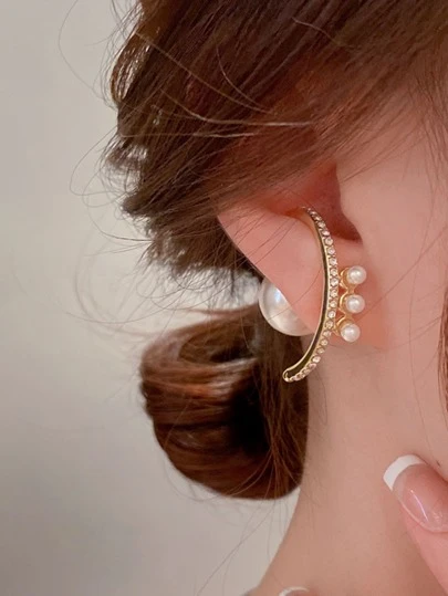 Andkiss 人造珍珠裝飾耳環