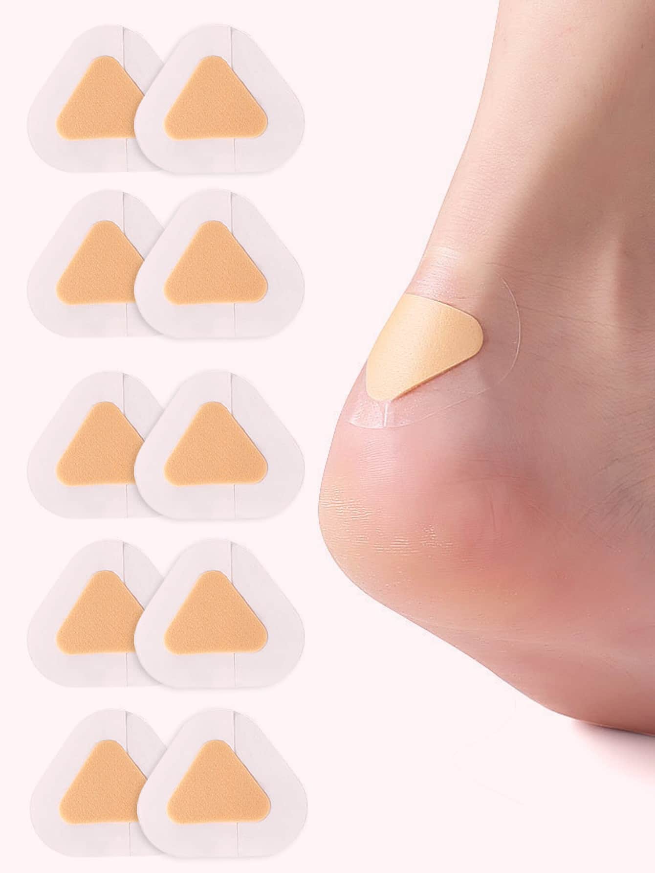 10 piezas almohadilla de protección antidesgaste de talón triangular - Albaricoque - Ver 1