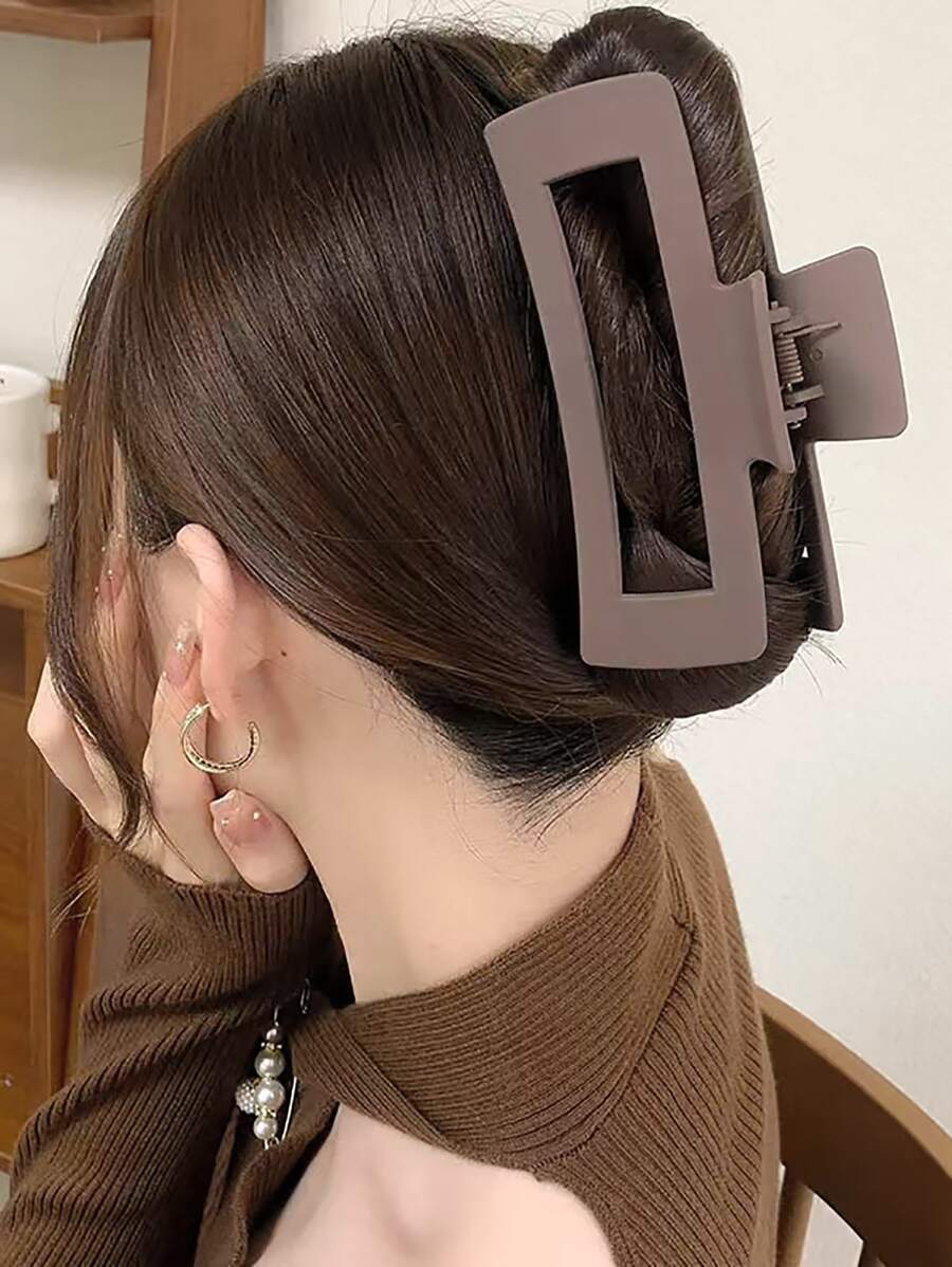 Vuốt tóc hình chữ nhật thường ngày - Cà phê - Xem 1