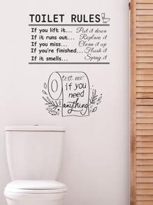 1 Vệ Sinh Miếng Dán Trang Trí Trong Suốt Tự Dính Vinyl Chống Thấm Tắm Decal Vệ Sinh Quy Tắc Miếng Dán - màu đen - Xem 2