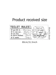 1 Vệ Sinh Miếng Dán Trang Trí Trong Suốt Tự Dính Vinyl Chống Thấm Tắm Decal Vệ Sinh Quy Tắc Miếng Dán - màu đen - Xem 3