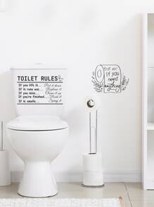 1 Vệ Sinh Miếng Dán Trang Trí Trong Suốt Tự Dính Vinyl Chống Thấm Tắm Decal Vệ Sinh Quy Tắc Miếng Dán - màu đen - Xem 4