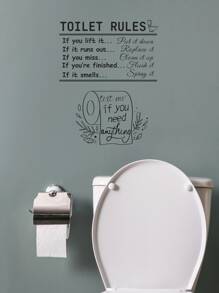 1 Vệ Sinh Miếng Dán Trang Trí Trong Suốt Tự Dính Vinyl Chống Thấm Tắm Decal Vệ Sinh Quy Tắc Miếng Dán - màu đen - Xem 7