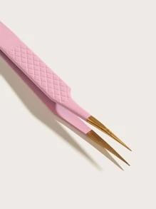 1pc Grafted Eyelash Tweezers - Pink - View 4