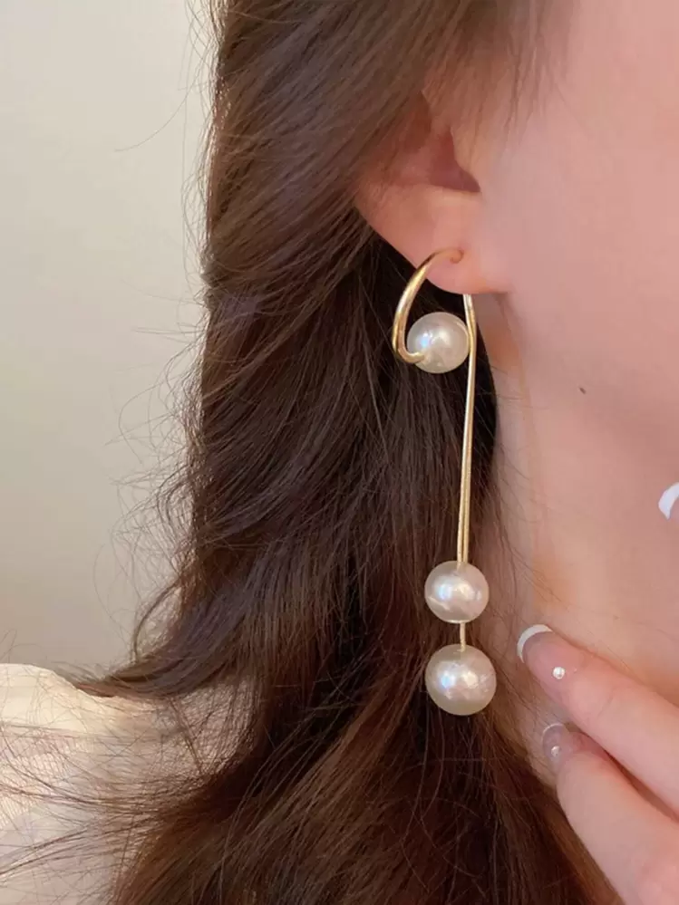 Andkiss أقراط مزينة بلؤلؤة وهمية - متعدد الألوان - مشاهدة 1