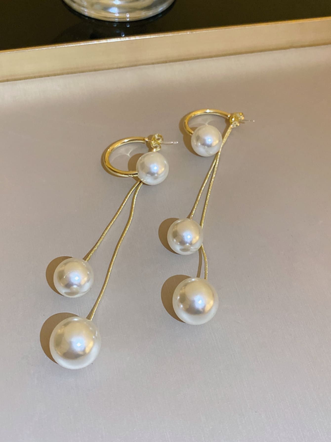 Faux Pearl Decor Earrings SHEIN USA