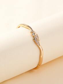 1pc Dolphin Zirconia Bracelet, Suitable For Daily Wear - Yellow Gold - View 1