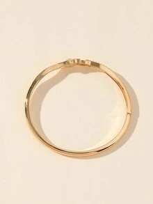 1pc Dolphin Zirconia Bracelet, Suitable For Daily Wear - Yellow Gold - View 2