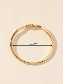 1pc Dolphin Zirconia Bracelet, Suitable For Daily Wear - Yellow Gold - View 4