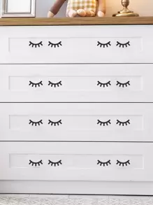 Miếng dán tường in hình lông mi, miếng dán tường nghệ thuật tự dính màu đen dùng để trang trí nhà cửa, miếng dán, miếng dán tường, miếng dán vinyl dùng để trang trí nhà cửa, vật dụng trang trí mùa xuân làm mới ngôi nhà của bạn, miếng dán trang trí lễ hội quà tặng sinh nhật tốt nghiệp - màu đen - Xem 3