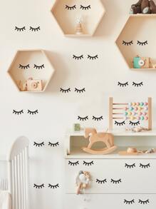 Miếng dán tường in hình lông mi, miếng dán tường nghệ thuật tự dính màu đen dùng để trang trí nhà cửa, miếng dán, miếng dán tường, miếng dán vinyl dùng để trang trí nhà cửa, vật dụng trang trí mùa xuân làm mới ngôi nhà của bạn, miếng dán trang trí lễ hội quà tặng sinh nhật tốt nghiệp - màu đen - Xem 5