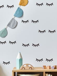 Miếng dán tường in hình lông mi, miếng dán tường nghệ thuật tự dính màu đen dùng để trang trí nhà cửa, miếng dán, miếng dán tường, miếng dán vinyl dùng để trang trí nhà cửa, vật dụng trang trí mùa xuân làm mới ngôi nhà của bạn, miếng dán trang trí lễ hội quà tặng sinh nhật tốt nghiệp - màu đen - Xem 6