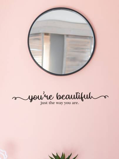 1 pezzo Adesivi da muro con grafica slogan