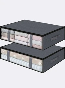 1pc Portable Closet Storage Bag, Large Quilt Storage Bag For Home - Multicolor - View 6