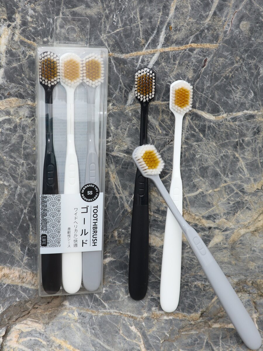3pcs Toothbrush - Multicolor - View 1