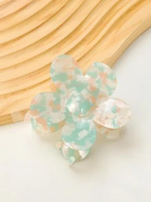 Graphic Flower Design Hair Claw - Multicolor - View 1
