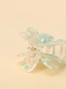 Graphic Flower Design Hair Claw - Multicolor - View 3