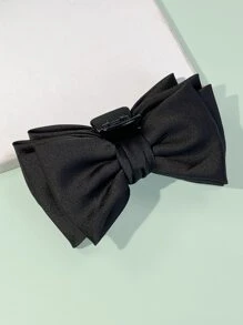 蝴蝶結裝飾髮爪 - 黑色 - 查看 5