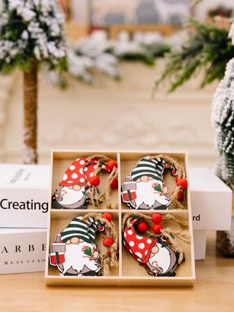 12 件圣诞小矮人设计挂饰，圣诞节