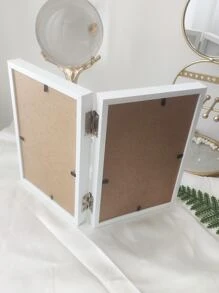 1pc Foldable Photo Frame With 1pc Random Inner Paper - White - View 2