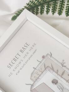 1pc Foldable Photo Frame With 1pc Random Inner Paper - White - View 3