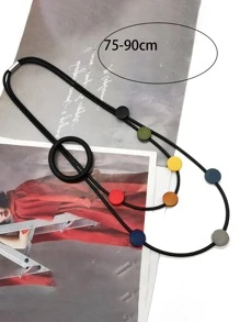 圓形裝飾多層次項鍊 - 彩色 - 查看 3