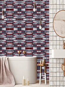 10入組逼真大理石圖案浮雕牆貼 - 彩色 - 查看 8