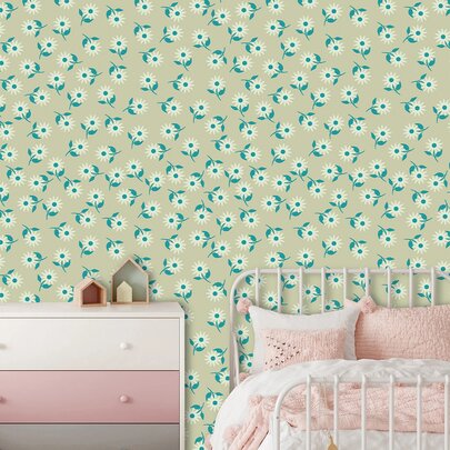 1pc Floral Pattern Wall Paper