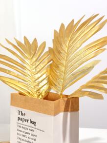 2 chiếc lá nhân tạo kim loại - Vàng - Xem 2