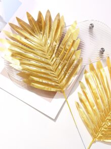 2 chiếc lá nhân tạo kim loại - Vàng - Xem 5